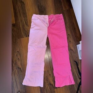 Two-Tone Pink Women's Jeans